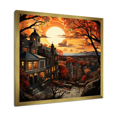 «Village Harlem Horizons At Sunset I», reproduction sur toile