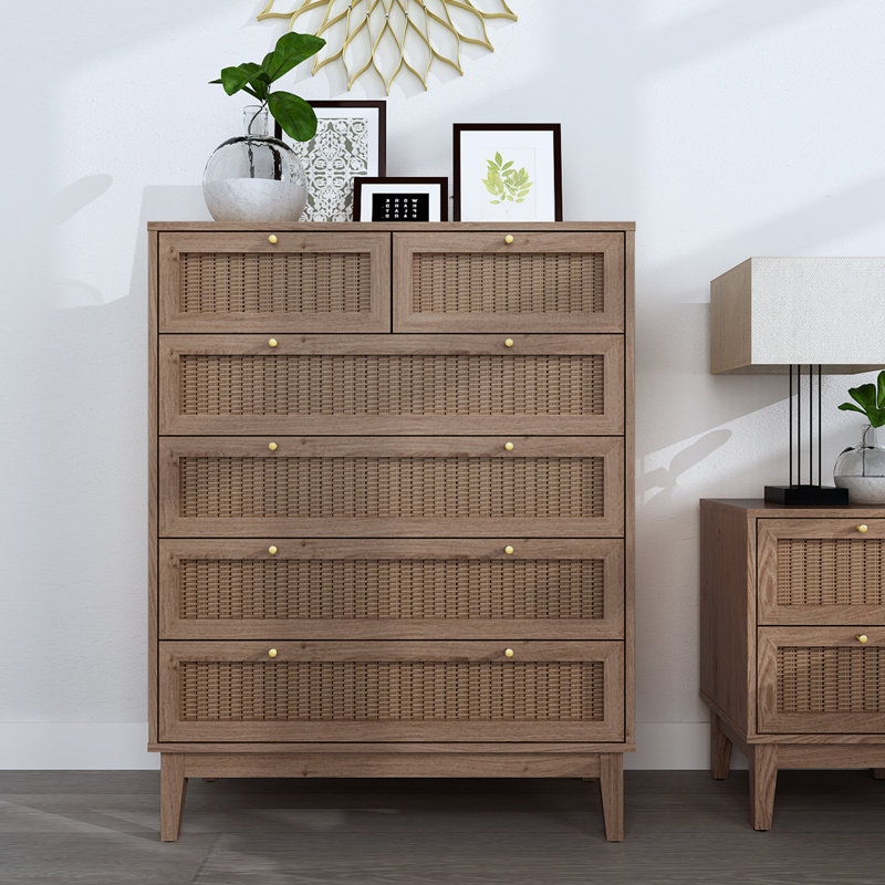 6 Drawer 85" W Chest Of Drawers