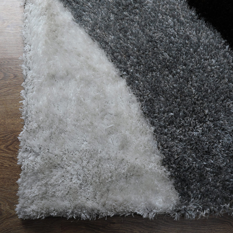 Rollins Hand Tufted Shag Polyester Eco-Friendly Area Rugs - Rectangle, Multicolor, Contemporary Modern Design, High Pile Thick Handmade Anti Skid Area Rugs for Living Room, Bed Room