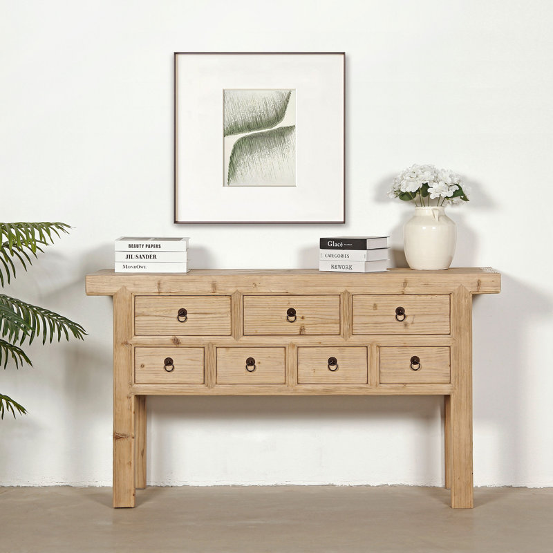 Capri Solid Wood Sideboard, Brown, 35"H x 60"W x 16.7"D