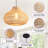 19" Boho Natural Handwoven Rattan Dimmable 1-Light Single Pendant Light