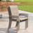 4-Person Patio Dining Set with Square Metal Dining Table and Padded PVC-coated polyester Chairs-1978695919