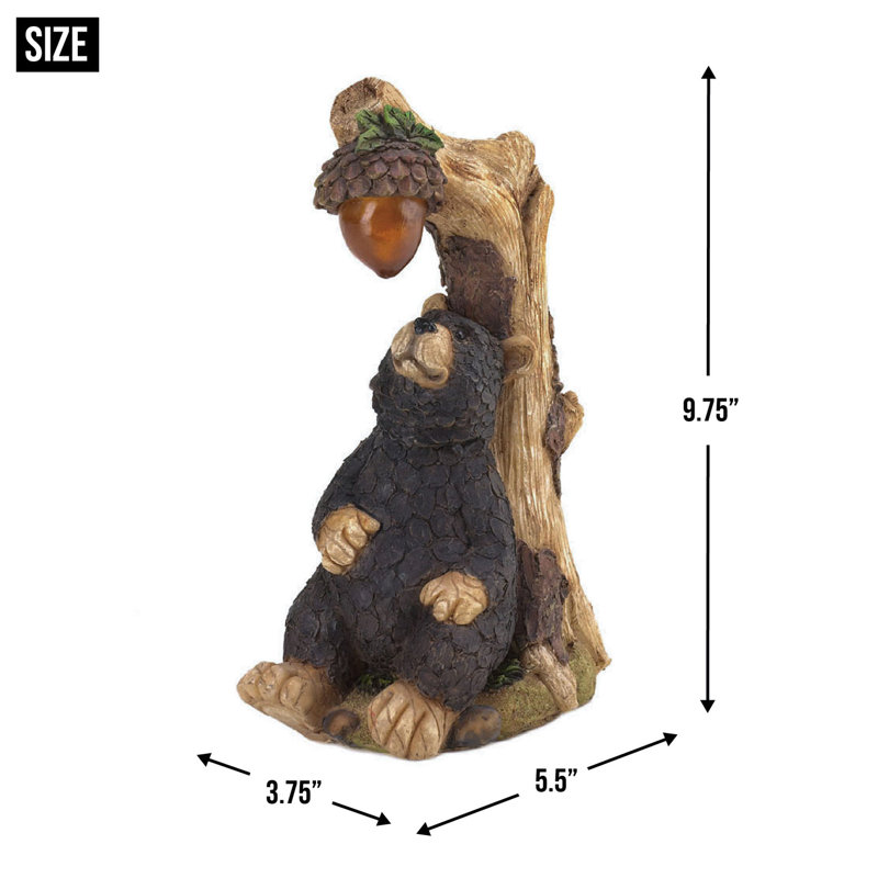 STATUE SOLAIRE DE NOIR OURS