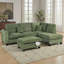 Ensemble de canapé modulaire 3 pièces avec méridienne, repose-pieds et 2 coussins Roe-111572306