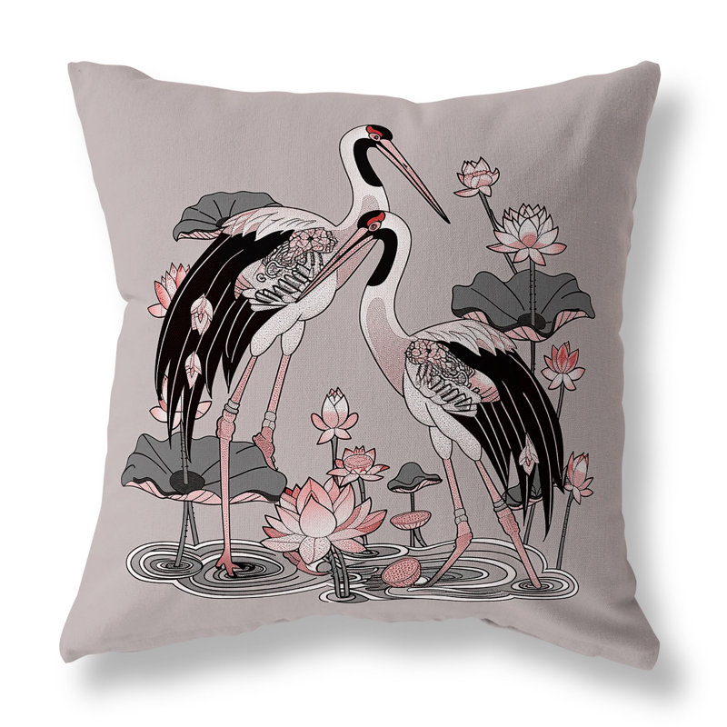 Coussin Crane and Lotus