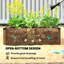 Ensemble de 2 lits de jardin surélevés, boîte à fleurs galvanisée, brun foncé-451516963