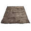 9'5''x9'5'' Square Machine Made Polyster Brown Shag Contemporary Plush Pile Rug