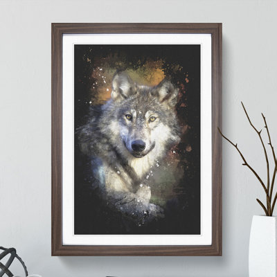 Wolf Vol.2 Paint Splash - Framed Print