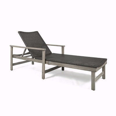 Amant 78.75" Long Reclining Acacia Single Chaise by Union Rustic