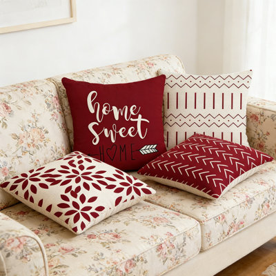 Ensemble de 4 housses d'oreiller, housse de coussin moderne pour canapé, taie d'oreiller décorative en lin pour voiture de canapé, taie décorative monogramme, décoration intérieure