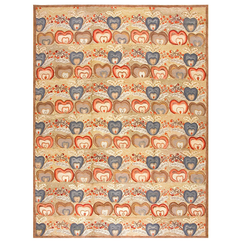 Tapis ludique à reproduction multicolore à motif de cœur ludique 10 pi x 14 pi Playful, Rectangle 10' x 14'