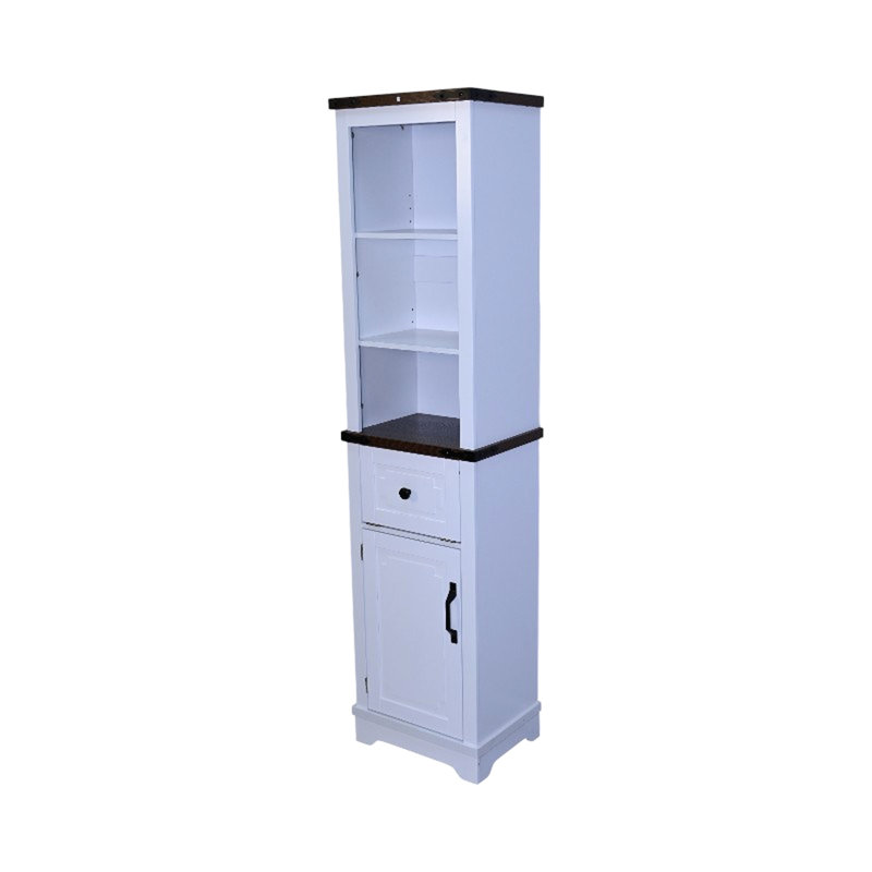 Bathroom Storage With Charm, Adjustable Shelves, Drawer, White Black Walnut, Tall And Functional Cabinet For Home, Linen Tower 3 Rustic Appeal