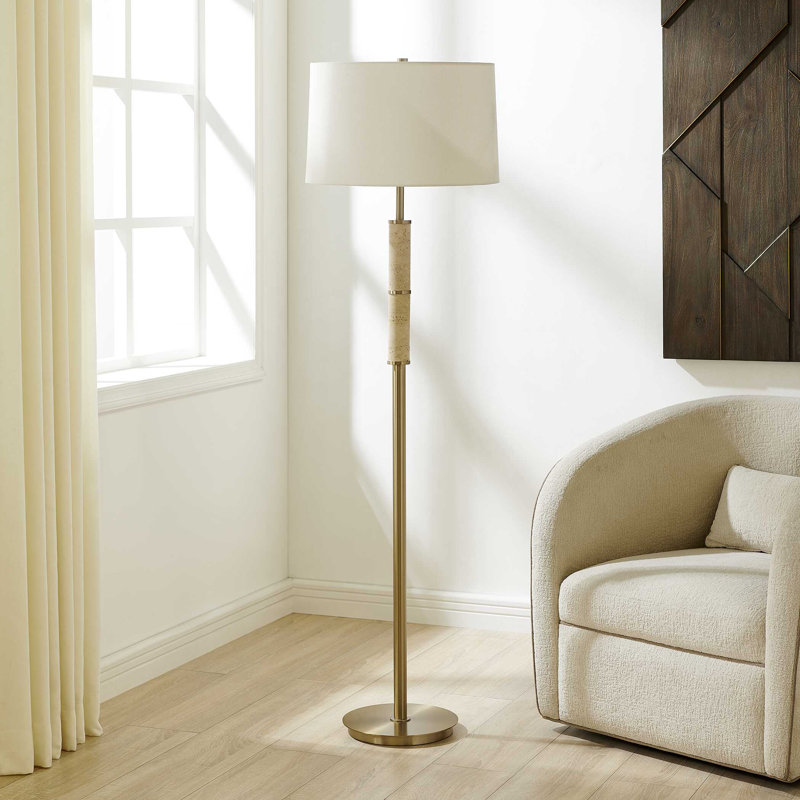 Lampe sur pied en travertin Verlaine