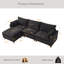 Canapé modulaire 108,5 po en chenille modulaire en L pour salon-132471165