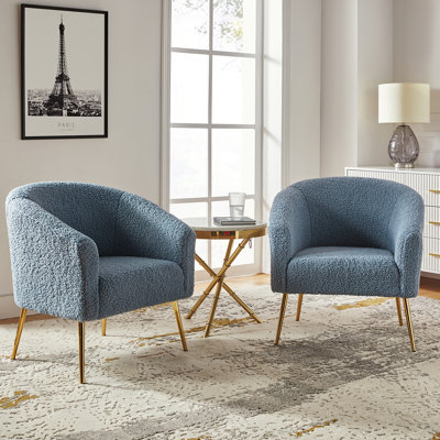 Audwin 27.5" W Polyester Barrel Chair