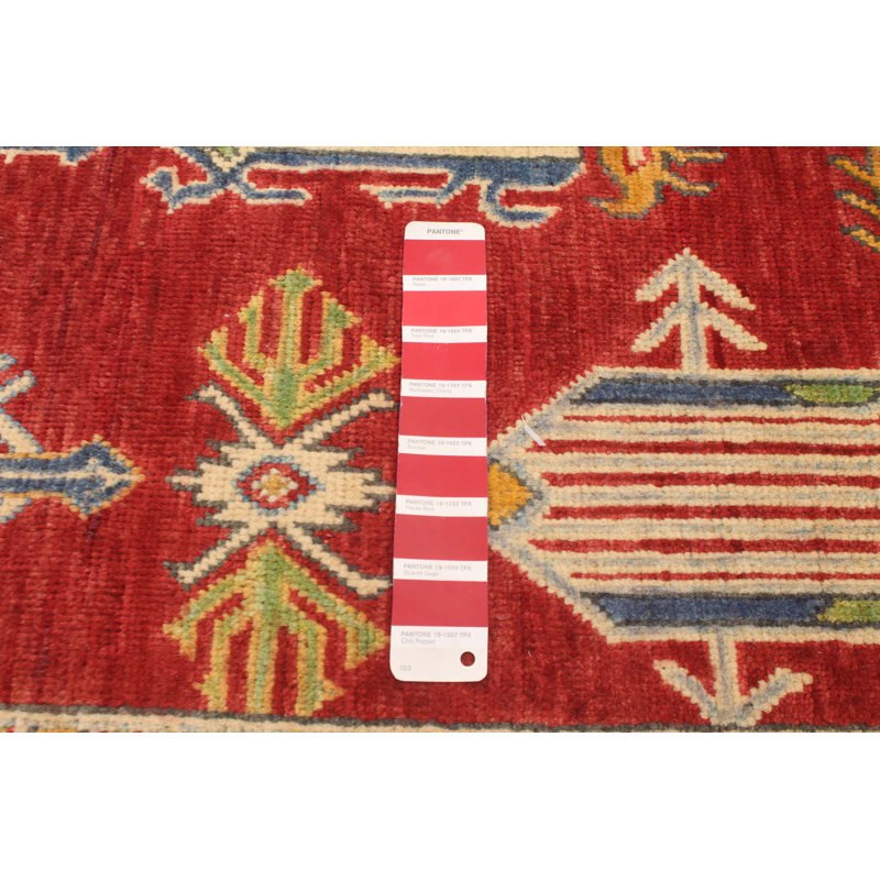 Tapis rouge foncé Maleaha Gazni 6 pi 3 po x 9 pi 9 po