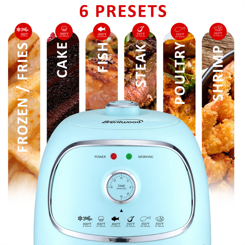 Brentwood 2 Quarts Basket Air Fryer Air Fryer, Blue