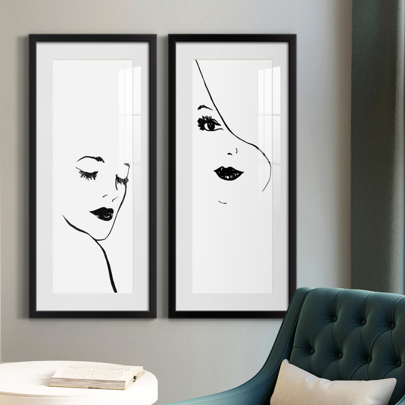 Cadre photo, ensemble de peintures sur papier