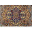 Tapis oriental en laine bleu noué à la main 7 pi 9 po x 7 pi Heriz Heriz