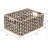 DTX Intl Rectangle Hand Weaved Wicker Baskets made of Water Hyacinth | Nesting Black and Natural Seagrass Bins 