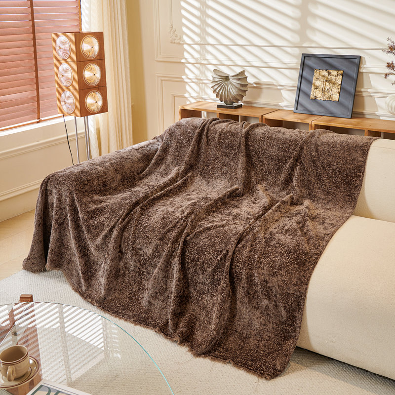 Box Cushion Slipcover, 71" H x 150" W, Dark Brown