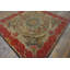 Tapis ivoire antique en laine et coton crocheté