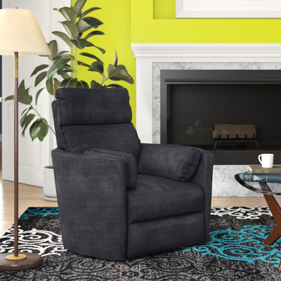 Bre 40" W Polyester Upholstered Swivel Recliner