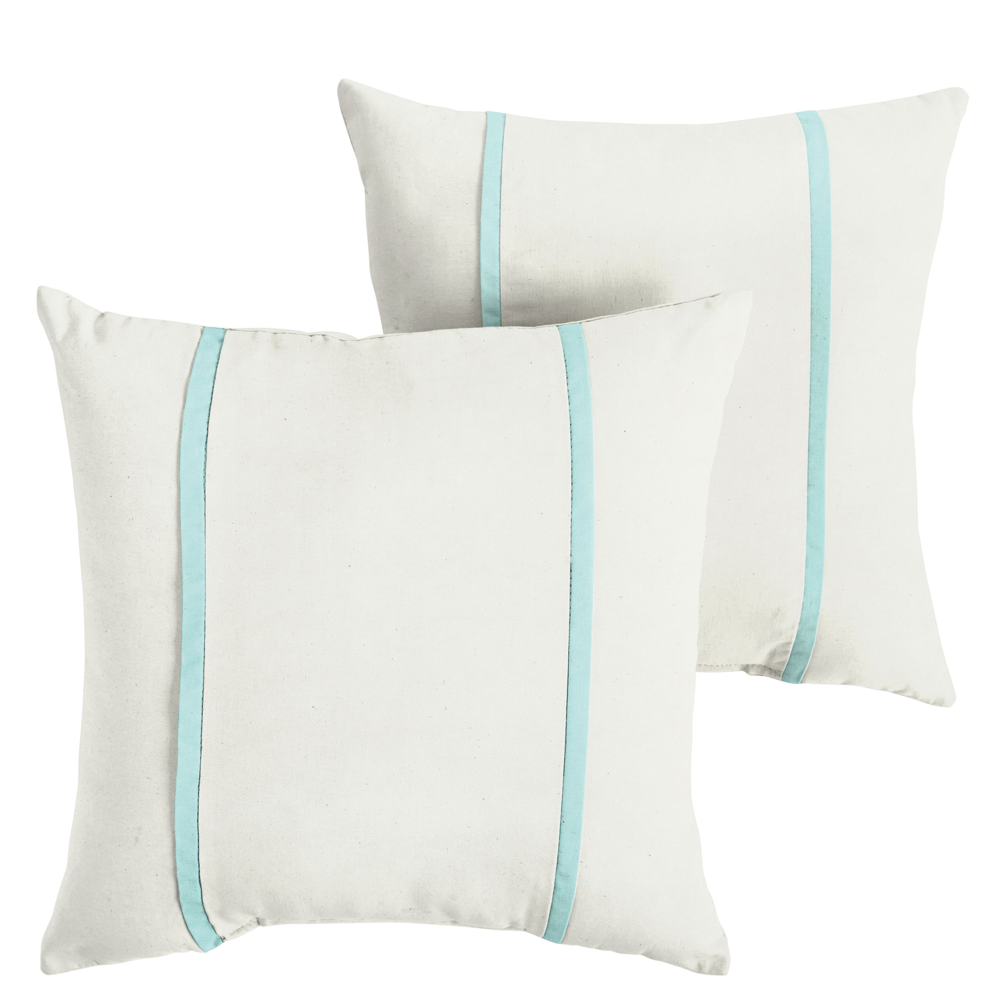 Gatley Striped Sunbrella® Indoor/Outdoor Throw Pillow, 22"x22", Canvas Natural