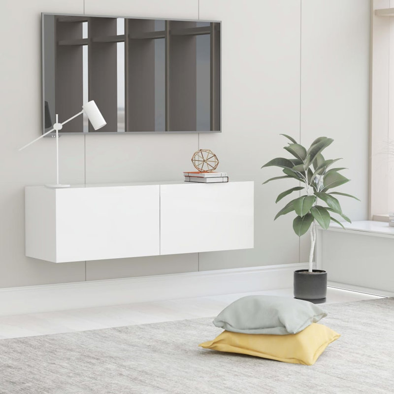 Angeleen Unfinished TV Stand, White, 100cm