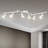 6 Light Track Lighting Fixture, GU10 Rotatable Heads