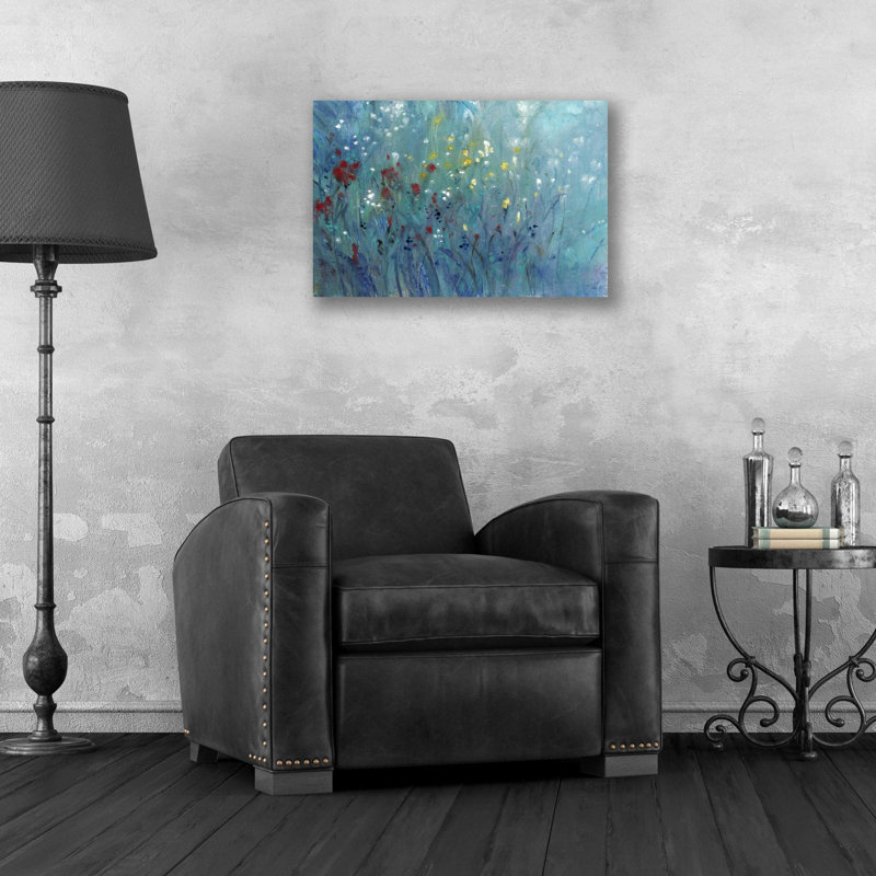 «Blue Vision II» par Tim O'Toole, art mural en verre acrylique, H 16 po x l 24 po x P 0,2 po