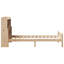 Bookcase Bed Without Mattress 90X190 Cm Single Solid Wood Pine