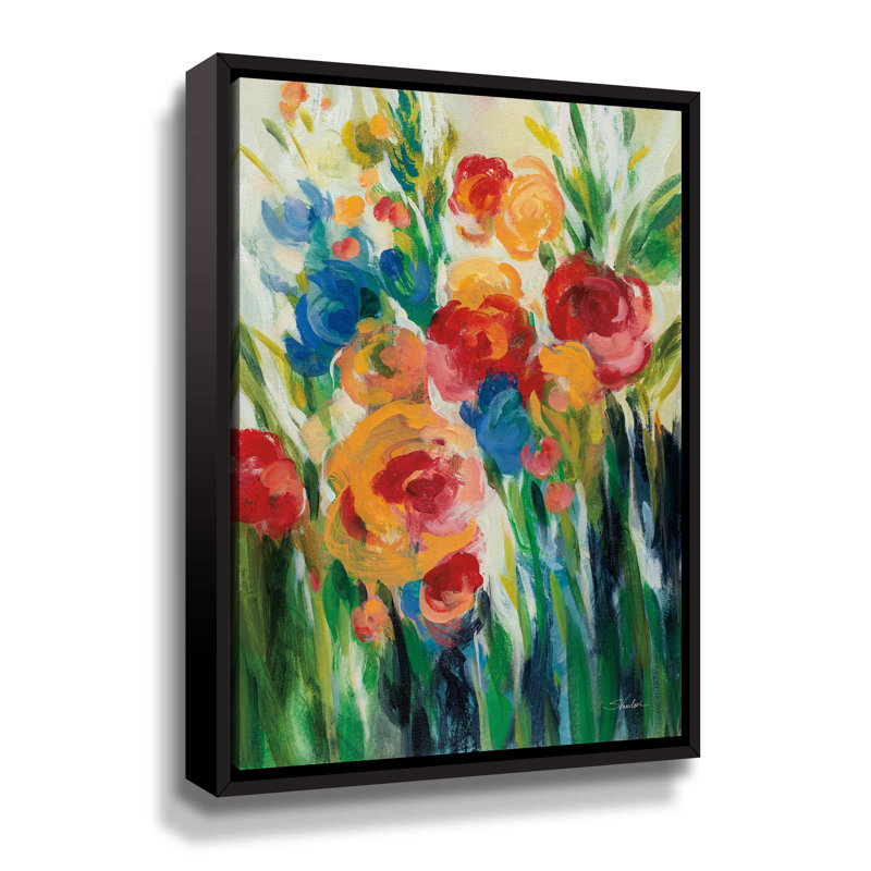 Toile tendue Bright Bloom II Gallery, Cadre flottant, L 10 po x H 8 po
