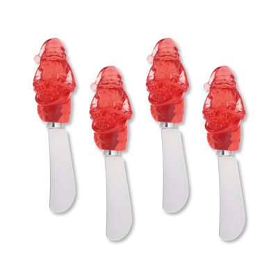 Santa Claus Transparent Polyresin Cheese Spreader, S4