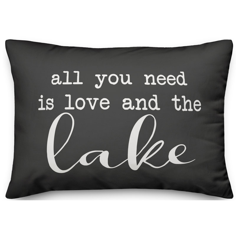 Karmina Outdoor Reversible Throw Pillow, Charcoal
