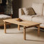 Wood style minimalist solid wood coffee table
