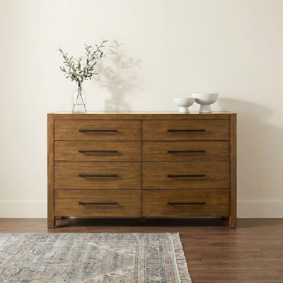 Adderley 8-Drawer Dresser with Felt-Lined Top Drawers, Warm Brown
