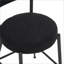 Ensemble de 4 tabourets de bar rembourrés en tissu Teddy, tabourets hauts à base en métal noir pour adultes, îlot de cuisine-278020618-278020619-278020617