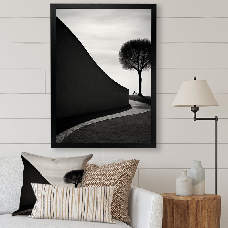 «Bridges Mimalisme Scenery I» sur toile, H 40 po x l 30 po, Cadre photo noir