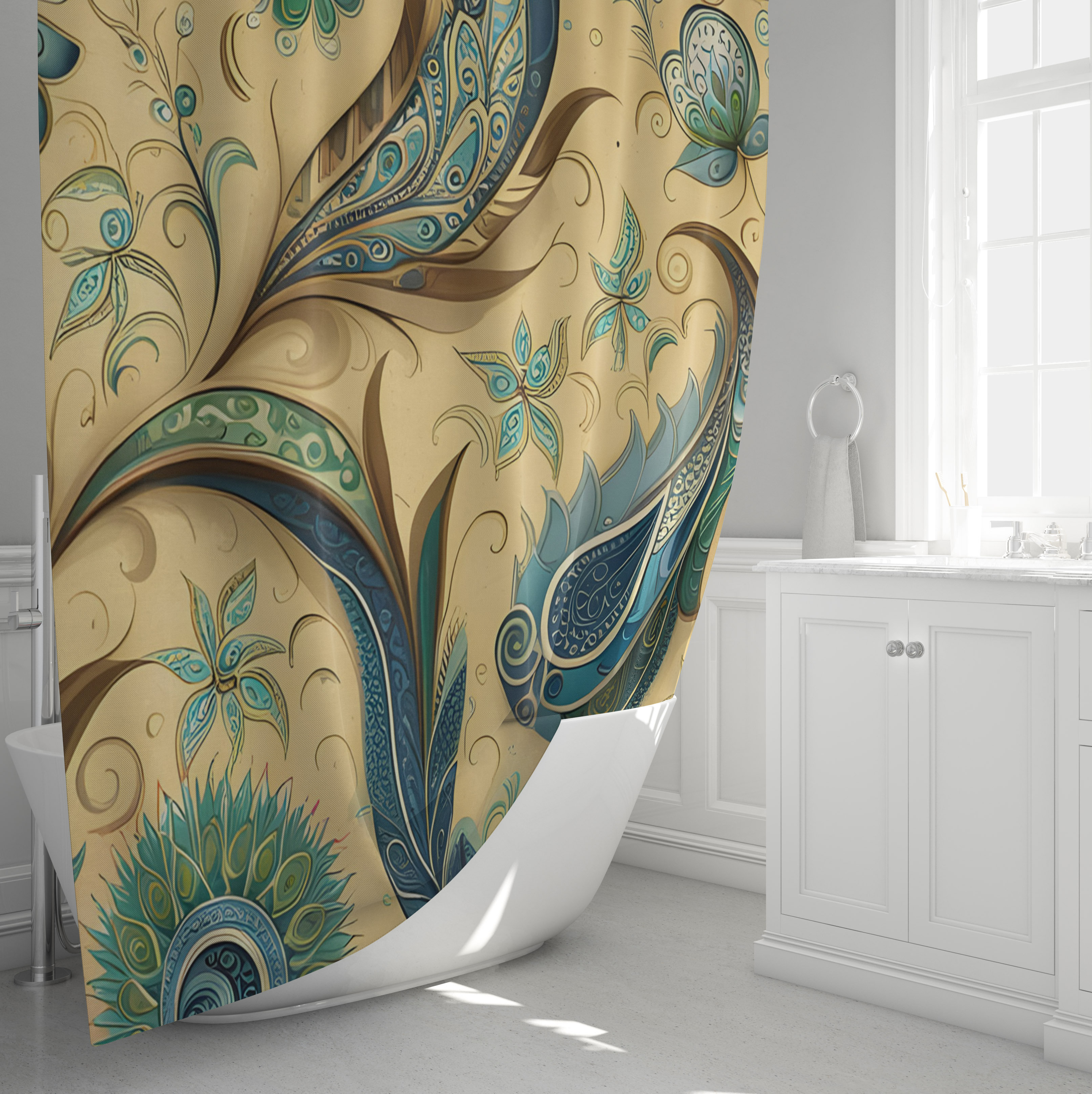 Wildon Home® Aimeric Paisley Shower Curtain | Wayfair