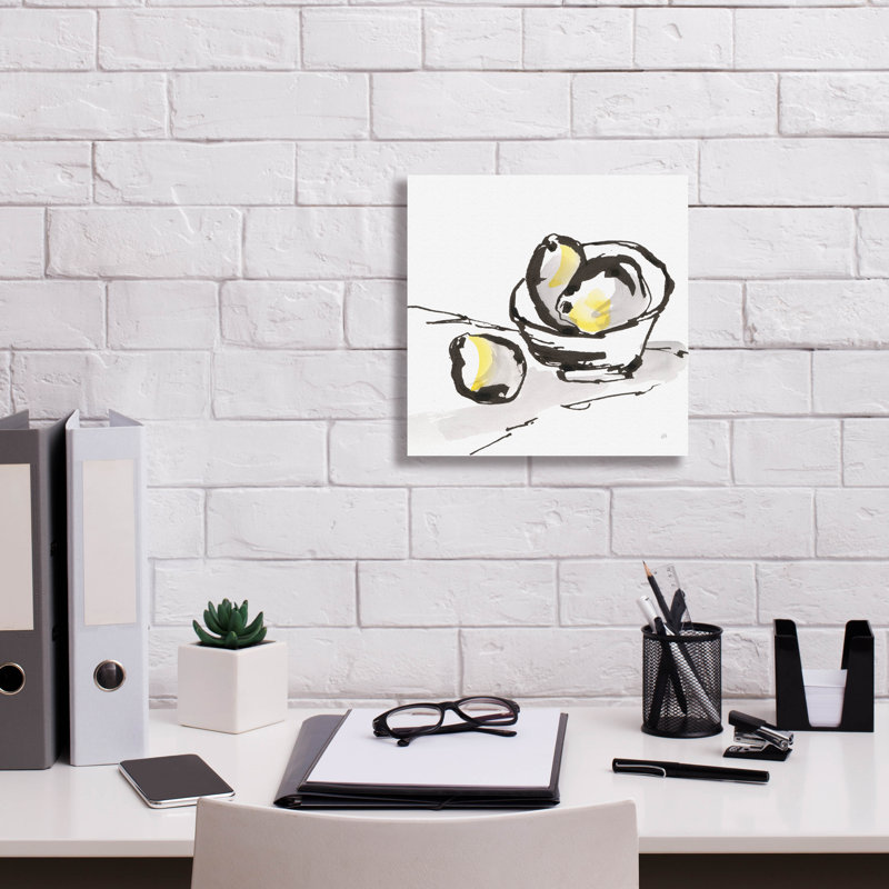 «Lemon Tint» par Chris Paschke, art mural sur toile, H 12 po x l 12 po x P 0,75 po