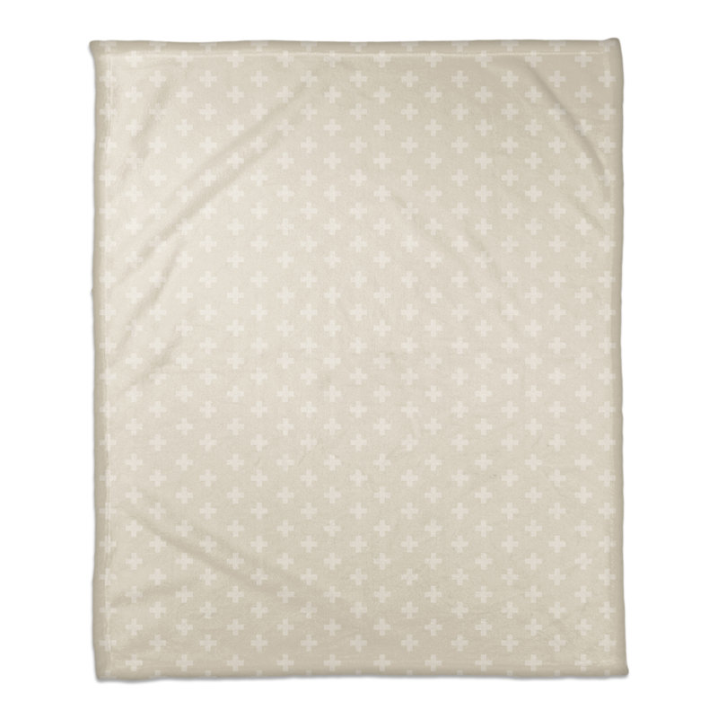 Jeté polaire à motif de croix suisse