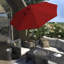 Parasol de patio gris 11 pieds avec haubans en aluminium Pacifica-1333245101
