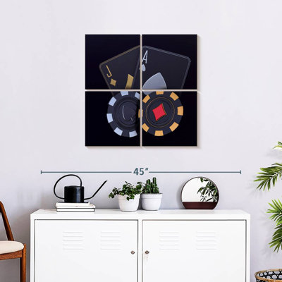 Senne Black Playing Cards And Chips