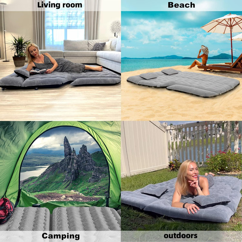 Matelas gonflable pour voiture avec matelas électrique Lage, Gris