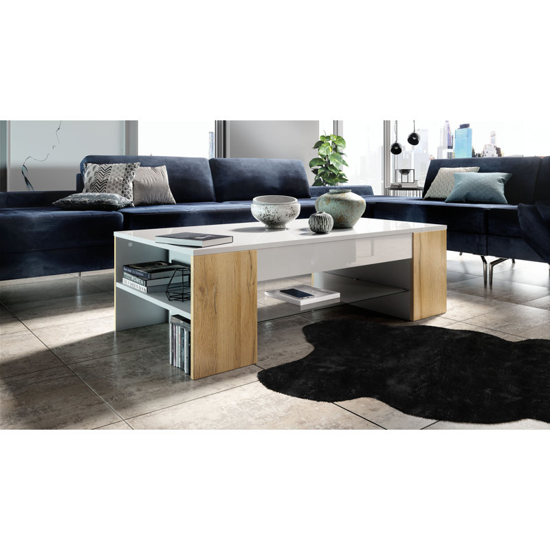 Mazzone Coffee Table with Storage, Oak Nature