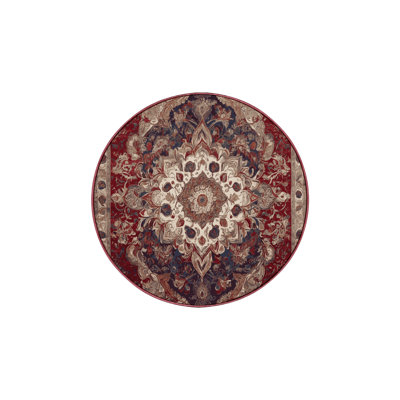 Machine Washable Red Area Rug
