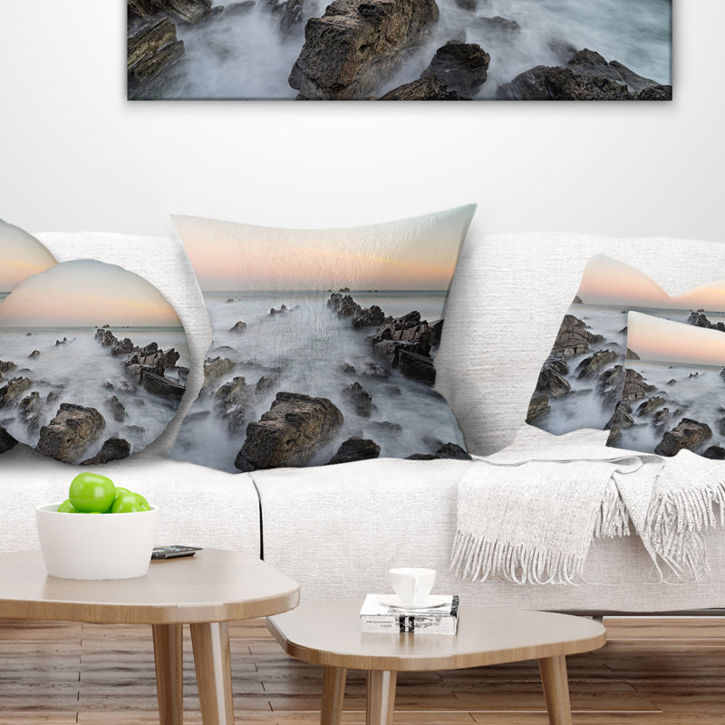 Coussin Rocky Beach, 16 po x 1 po, Coussin décoratif
