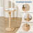 Round Side Table with Solid Wood Legs, Modern Accent Table for Living Room, Bedroom, or Office-1970322469