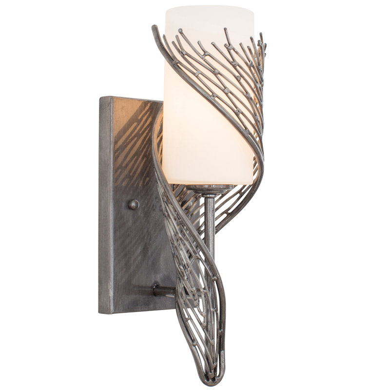 Flow 1-Light Wall Sconce - Right - Steel, Steel